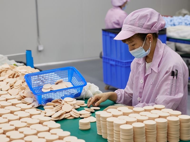 entrepôt du fabricant de beauty-blender