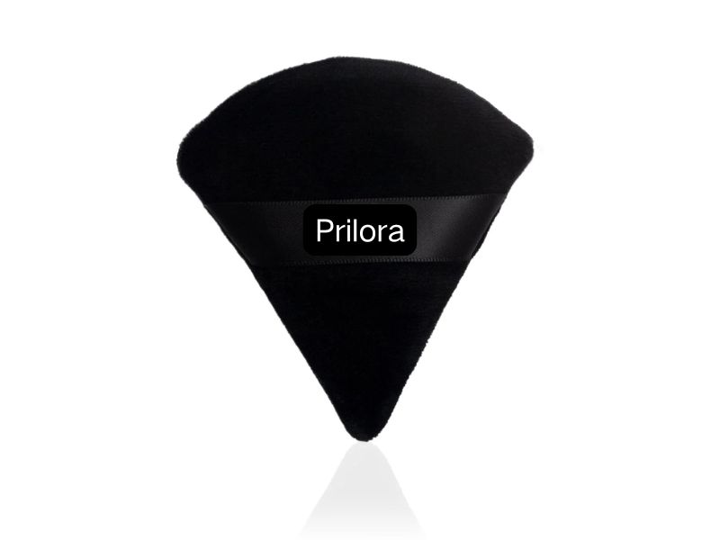 Poudrier compact en forme de pizza conçu pour une application faciale précise, y compris le nez et les zones des yeux. Matériau doux, conception réutilisable, idéal pour la fabrication en gros de cosmétiques.